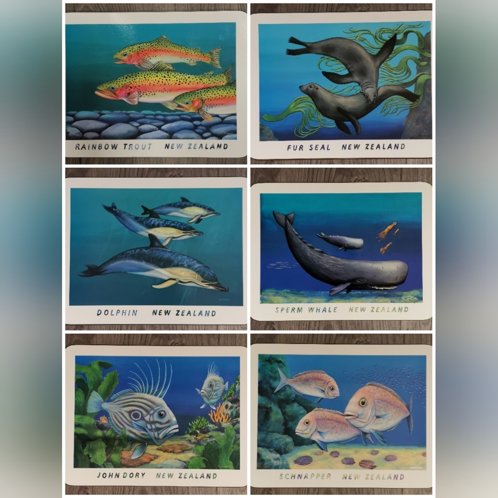 Jason Fish Placemats Set - "Underwater NZ" - Picture 10 of 10